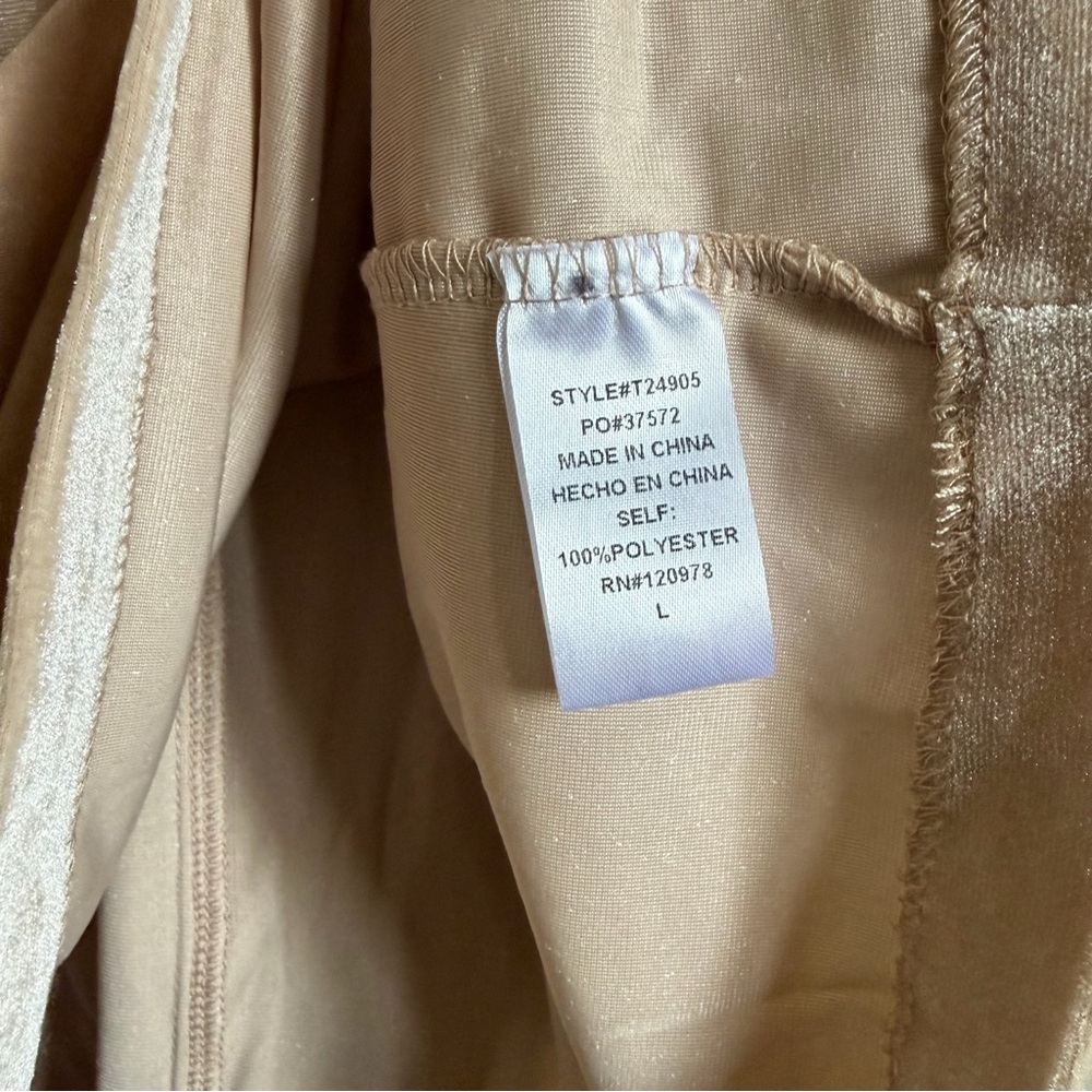 Entro Blush Velvet Braided Trim Top - Size L - Picture 8 of 13